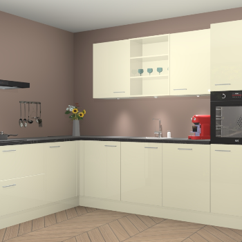 Magnolia hoogglans keuken Gotenburg 115272