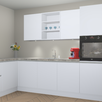 Sneeuwwitte greeploze keuken Gotenburg 115307