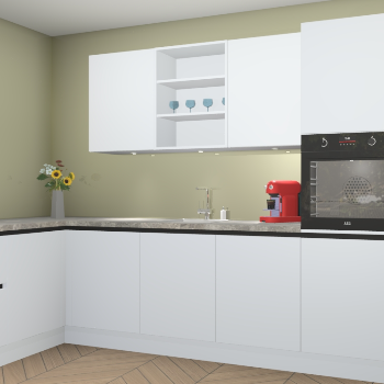 Sneeuwwitte greeploze keuken Gotenburg 115310