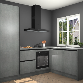 Beton Parelgrijs greeploze keuken Linz 115435