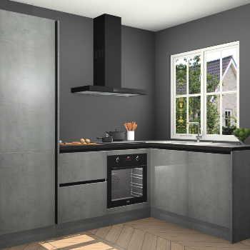 Beton Parelgrijs greeploze keuken Linz 115441