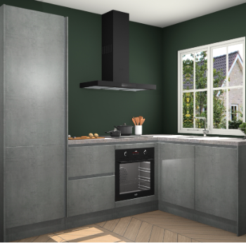 Beton Parelgrijs greeploze keuken Linz 115450