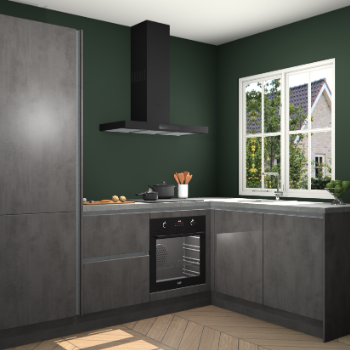 Beton Antraciet greeploze keuken Linz 115575