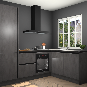 Beton Antraciet greeploze keuken Linz 115584