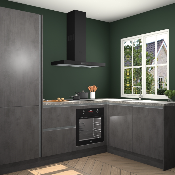 Beton Antraciet greeploze keuken Linz 115587