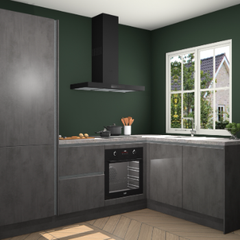 Beton Antraciet greeploze keuken Linz 115593