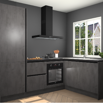 Beton Antraciet greeploze keuken Linz 115602