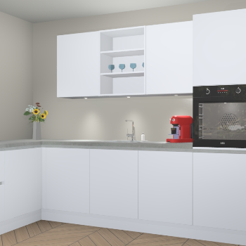 Sneeuwwitte greeploze keuken Gotenburg 115294