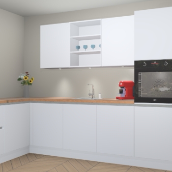 Sneeuwwitte greeploze keuken Gotenburg 115280