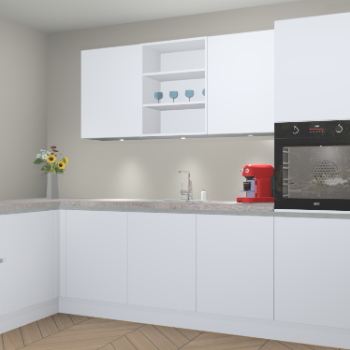 Sneeuwwitte greeploze keuken Gotenburg 115416