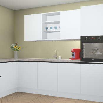 Sneeuwwitte greeploze keuken Gotenburg 115419