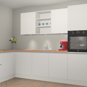 Zijdegrjize greeploze keuken Gotenburg 115618