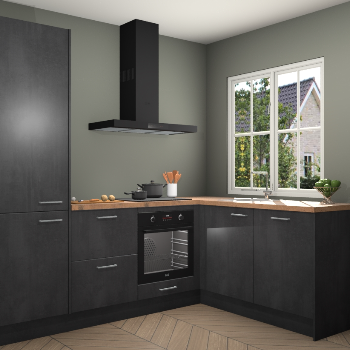 Beton Zwarte keuken Linz 115604