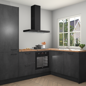 Beton Zwarte keuken Linz 115606