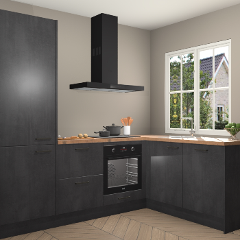 Beton Zwarte keuken Linz 115607