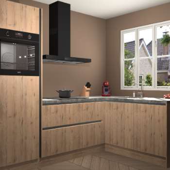 Madera Natuur greeploze keuken Victoria 115543