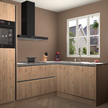 Madera Natuur greeploze keuken Victoria 115544