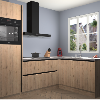 Madera Natuur greeploze keuken Victoria 115559