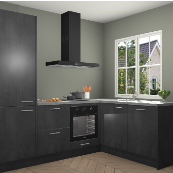 Beton Zwarte keuken Linz 115773