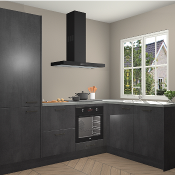 Beton Zwarte keuken Linz 115776