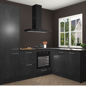 Beton Zwarte keuken Linz 115778