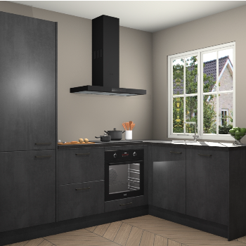 Beton Zwarte keuken Linz 115782