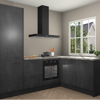 Beton Zwarte keuken Linz 115791