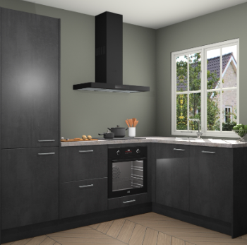 Beton Zwarte keuken Linz 115794