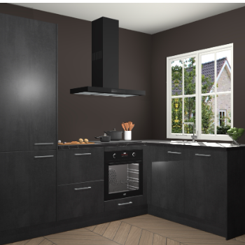 Beton Zwarte keuken Linz 115799