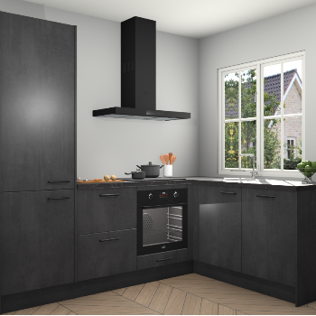 Beton Zwarte keuken Linz 115802