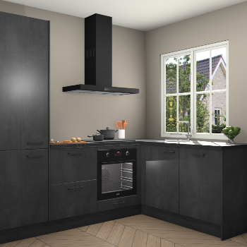 Beton Zwarte keuken Linz 115803