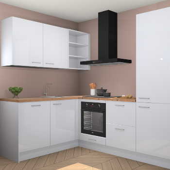 Sneeuwwitte hoogglans keuken Boekarest 115898