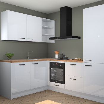 Sneeuwwitte hoogglans keuken Boekarest 115901