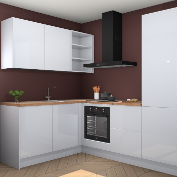 Sneeuwwitte hoogglans keuken Boekarest 115903