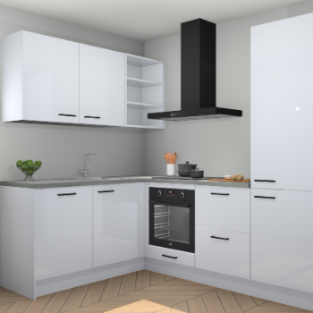 Sneeuwwitte hoogglans keuken Boekarest 115907