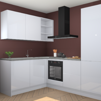 Sneeuwwitte hoogglans keuken Boekarest 115910