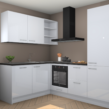 Sneeuwwitte hoogglans keuken Boekarest 115948