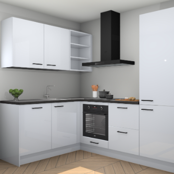 Sneeuwwitte hoogglans keuken Boekarest 115951