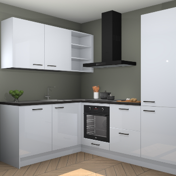 Sneeuwwitte hoogglans keuken Boekarest 115952