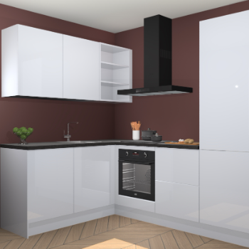 Sneeuwwitte hoogglans keuken Boekarest 115954