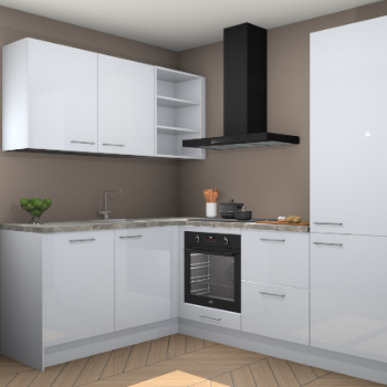 Sneeuwwitte hoogglans keuken Boekarest 115964