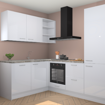 Sneeuwwitte hoogglans keuken Boekarest 115965