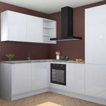 Sneeuwwitte hoogglans keuken Boekarest 115970