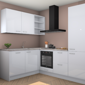 Sneeuwwitte hoogglans keuken Boekarest 115978