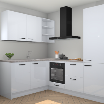 Sneeuwwitte hoogglans keuken Boekarest 115980