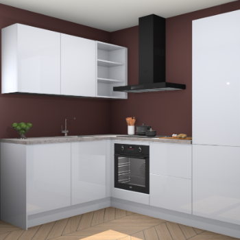 Sneeuwwitte hoogglans keuken Boekarest 115983