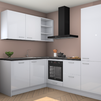 Sneeuwwitte hoogglans keuken Boekarest 115992