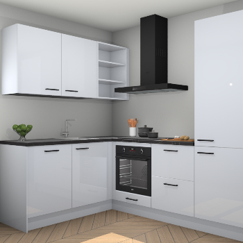 Sneeuwwitte hoogglans keuken Boekarest 115994