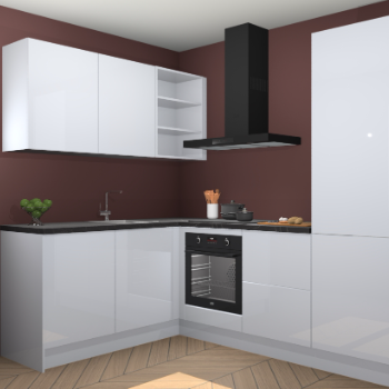 Sneeuwwitte hoogglans keuken Boekarest 115997