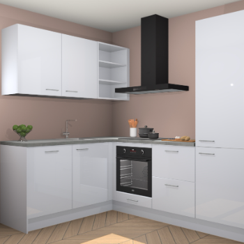 Sneeuwwitte hoogglans keuken Boekarest 115905